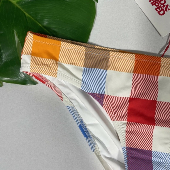 NWT Solid & Striped [‎ SZ Small ] Elle Bikini Bottom Beach Plaid - Picture 5 of 12